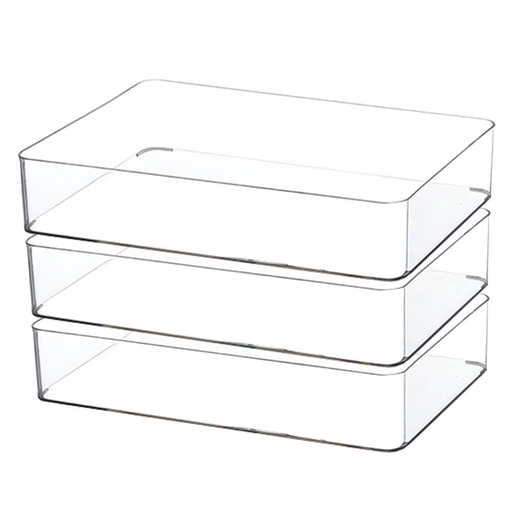 
Yonghuan desktop storage box transparent box can be stacked with kitchen storage basket mask finishing box box 4877 side U transparent basket 1 in length