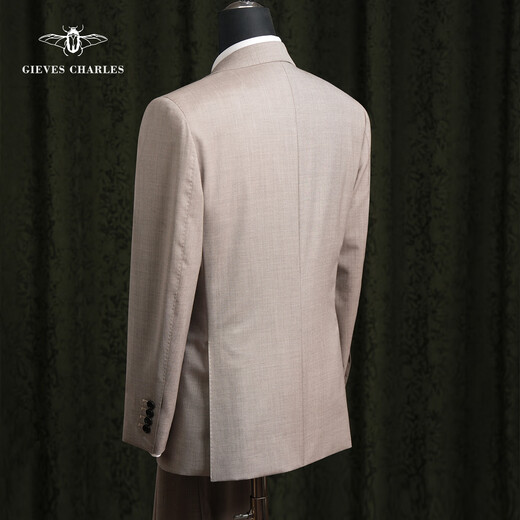 GIEVES CHARLES Zhuoya series new product Nuoyoupanya imported Italian wool fabric coffee color haute couture suit for men Twilight Poetry 46