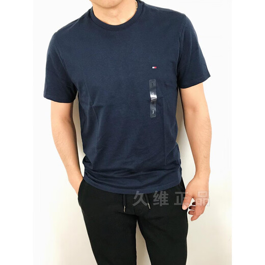汤米·希尔费格（Tommy Hilfiger）多款圆领新款男士纯色简约百搭短袖T恤 9石楠粉色9804 690/694 版 XS 代购
