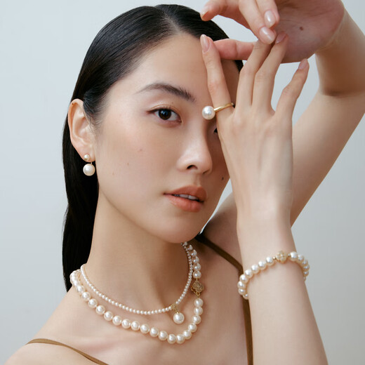 Fellala Impression Paris Shijia Pearl Earrings Light Luxurious Temperament Earrings Women's Earrings Holiday Birthday Gift Box Same Style in the Shopping Mall