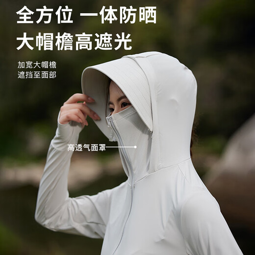 Langsha sun protection clothing for men and women in summer, high-power sun protection clothing, ultraviolet protection, ultra-thin breathable outdoor fishing clothing jacket, high-grade gray, same style for men and women - black rubber brim L, male 105-125 Jin Jin equals 0.5 kg, female 100-115 Jin Jin equals 0.5 kg
