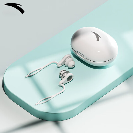 ANTA Swimming Earplugs Nose Clip Silicone Waterproof Non-soundproof Bathing Ear Blocking Diving Anti-Water Ingress Set Ice White-Earplugs