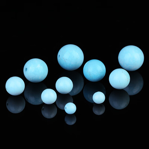Yanyun Jewelry luxury collection grade turquoise single bead loose bead raw ore mirror high porcelain round bead crystal with beads 5-6mm