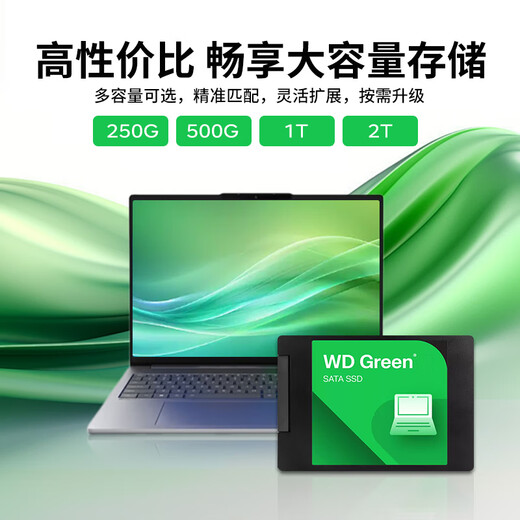 Western Digital (WD) Grüne SSD-Solid-State-Festplatte, SATA3.0-Schnittstelle, grüne Festplatte, Laptop-Desktop-Festplatte, hohe Geschwindigkeit, geringer Stromverbrauch, SATA3.0, 250 GB