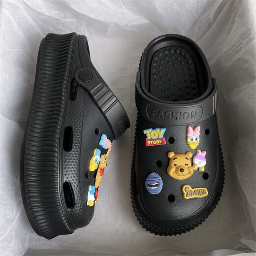 
Chaoyunyue's new high-soled thick-soled anti-slip girl's heart high-heeled hole shoes 9905+ random (0500 random shoe size) 36-37 Suitable for 35-36 feet
