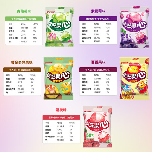 
Good Liyou Fruit Heart Mixed Flavor 700g QQ Candy Juice Marshmallow Peeling and Blowing Wedding Candy Children's Snacks