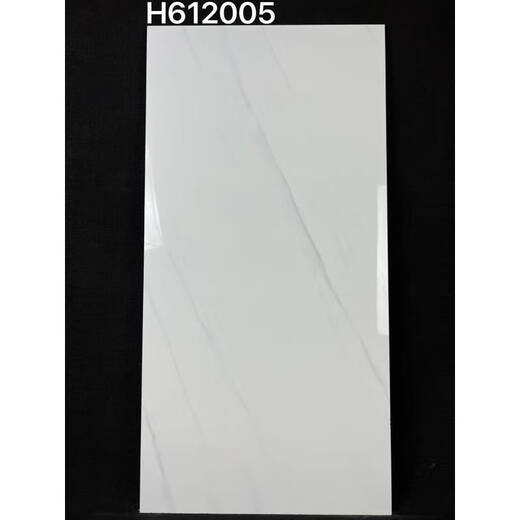 倪之尔定制客厅地板砖佛山600X1200白色灰色通体大理石地砖防滑耐磨大板 12809 600x1200mm