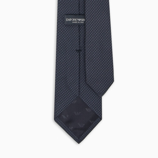 EMPORIO ARMANI/阿玛尼官方旗舰新款男士桑蚕丝箭头型手打领带秋季 FC099-黑色 均码