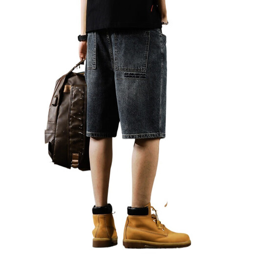 
Yiling Yibei's new American casual denim shorts men's summer loose large size versatile five-point pants 9926 blue 28 suitable for 90-105 Jin [Jin equals 0.5 kg]