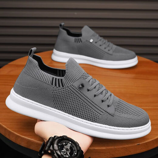 Woodpecker Herrenschuhe für Sommer atmungsaktiven Mesh -Schuhen mit weicher und geruchsicherem Flying Mesh Herren vielseitiger Freizeitbrettschuhe verbesserte atmungsaktive Version // 882 Khaki 39 [bevorzugte Prioritätslieferung]