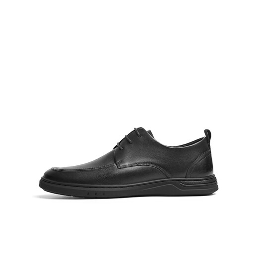 HQTING Red Dragonfly Men's Leather Shoes Summer New Business Casual Мужская обувь мягкая подошва для ботинки для ботинки среднего возраста черные (одиночные туфли) _WTA15052 38