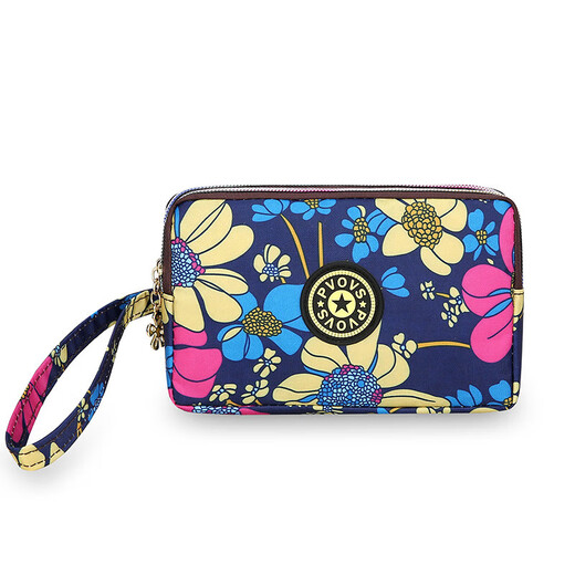 
PSVORT cross-border fashion zipper long wallet key bag hand-held fabric coin wallet mobile phone bag manufacturer Y5516 purple without specifications