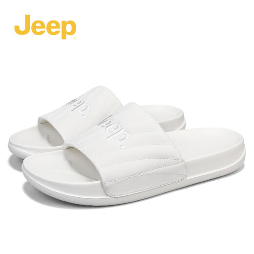 
Jeep Jeep Slippers for men's summer new style men's flip-flops lightweight soft sole outdoor sports sandals white (leather shoe size) 41