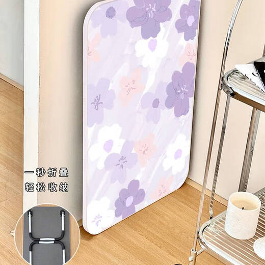Yonghuan sanftes lila Blütenbett kleine Tisch Büro Desschruhe Schlafstudent Studien Schmetterling Kinder Schreiben kleiner Tischbrett RK-3893 W Tischbeine + flacher Stil