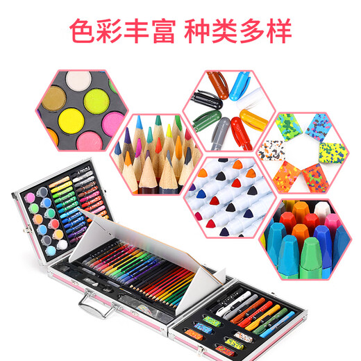 Wu Story Girl Toy Drawing Set Painting 7-14 лет детские подарки 3-6-10-й день рождения подарки 15 высококачественных практических роскошных изданий [145 штук с алюминиевой рамой] набор живописи.