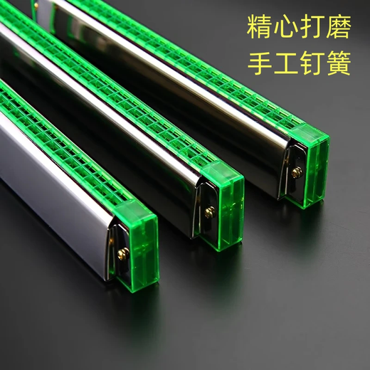 Harmonica, wind instrument, entry-level gift for beginners, student self-taught professional playing children's gift, 24 holes, green mouth 24 holes double row