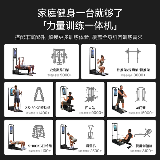 速境（Speediance）家用健身器材多功能一体机龙门架史密斯智能综合训练器力量健身站 GM2S臻享版配重升级（旗舰满配）