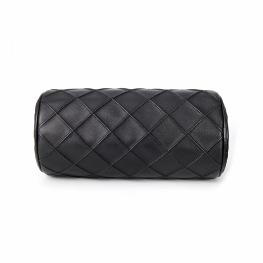 Tory Burch Tsang Liboqi Fleming Brand Logo Schaffell Zylinderbeutel Griff Umhängetasche Medium Frauenbasis -Pack (Bag + Staubbeutel)