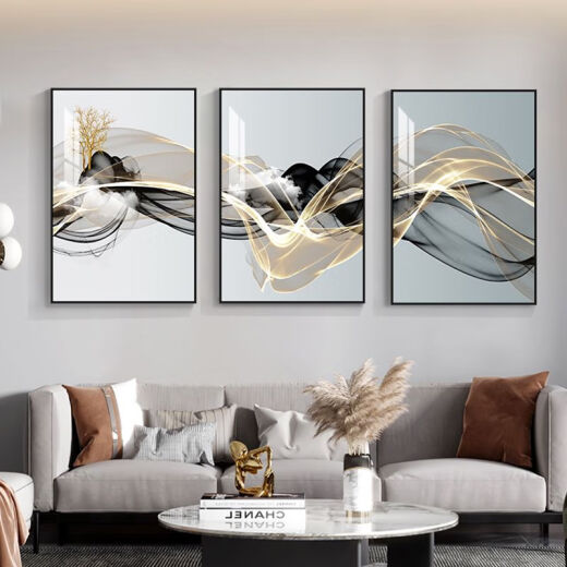 PUPAN Modern Simple Sofá Fondo de pared Pinturas colgantes Restaurante triplete Mural dormitorio pared pared sala de estar decoración de la sala de estar de decoración u1049 35*50cm1.5 metros de pared con triplete de 9 mm delgada