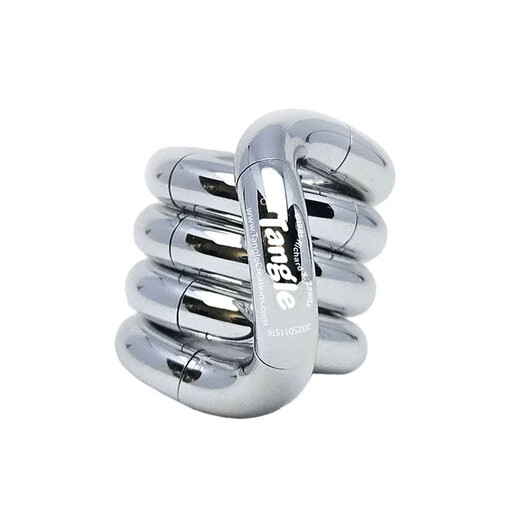 Enchevêtrement enchevêtrise Tangle Twist Metal Series Décompression Artefact adulte TDAH Focus Training Train Toy Corde 12605-Silver (Uncellé sans retraite)