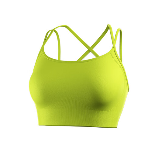 Monster Guardians New Yoga Bra Shorts Set Women's Sports Fitness Running Pilates Tight Lime Green Bra S