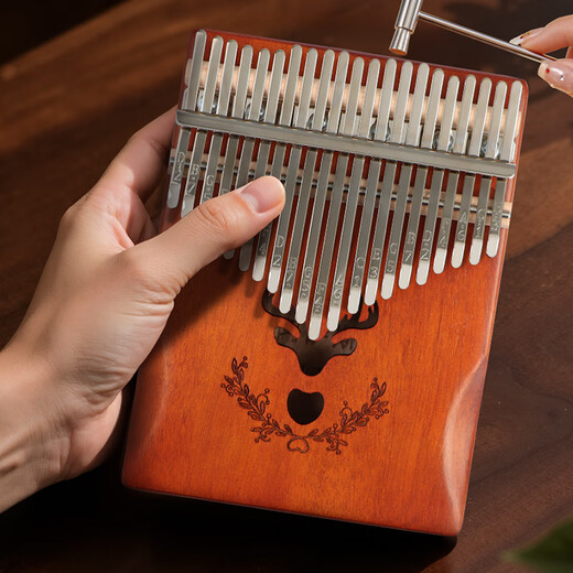 Assas Thumb Piano 21-tone Kalimba Finger Piano Birthday Gift Beginner Adult Children's Instrument Fawn Brown