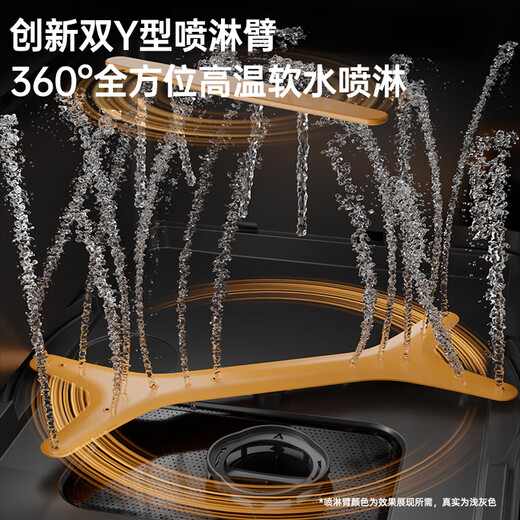 GORGENOX 5 sets of installation-free dishwashers desktop small hot air drying UV sterilization baby care fruit and vegetable washing household ultra-narrow dishwasher washable pot white (newly upgraded soft water system)