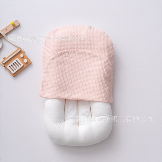 
Cross-border anti-pressure security cotton detachable and washable baby confinement bed portable bionic bed sleeping mat travel crib middle bed camel color pillow style 45*85