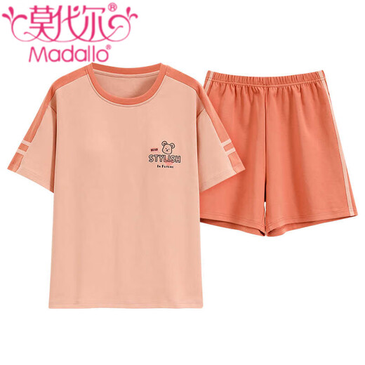 莫代尔睡衣女士夏季新款纯棉短袖短裤薄款夏天可爱甜美可外穿家居服套装 Z9859 M 建议80-100斤穿