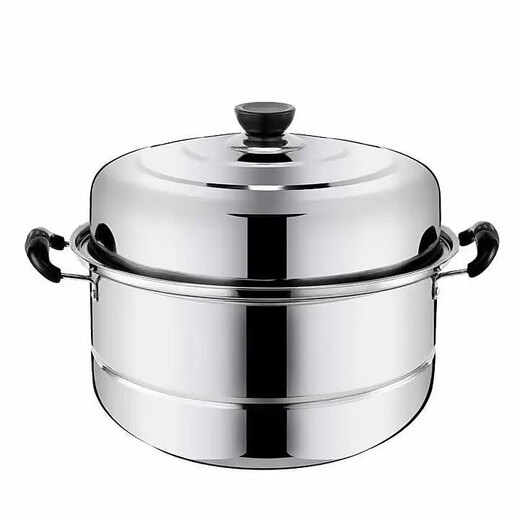 Stainless steel three-layer double 2-layer thickened steamer soup pot magnetic stove gas pot universal stove 30cm 2-layer universal stove
