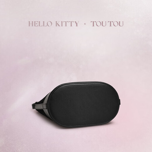 toutouhellokitty正版三丽鸥联名凯蒂猫大容量水桶包kt腋下托特包 奥利奥黑