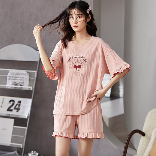 
Sweet and cute summer ladies pajamas set round neck short-sleeved home clothes GXT-6630 women GXT-6631 women M (155) [Suggested 80-95 Jin [Jin equals 0.5 kg]]