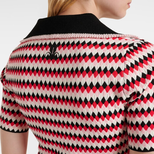 La Doublej [chinesisches Valentinstagsgeschenke] Checkers gestrickt Polo -Hemd P01051950 Beige XS XS