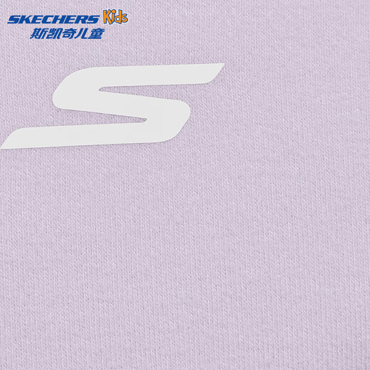 Skechers Skechers children's fleece sweater unisex half-chest zipper warm and comfortable long-sleeved shirt P425K060 light snow cyan/00EW 170