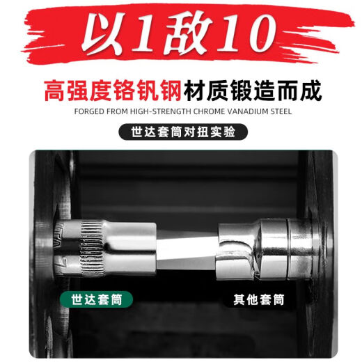 世达套筒小飞中飞大飞外六角套筒头棘轮扳手套管头1213141719 小飞4.5mm6.3mm系列1/4-11303