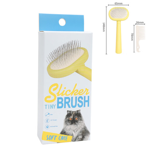Star Wonderful Yorkshire comb special comb for puppy hair pulling and knotting artifact needle combing hair and knotted puppy supplies yellow - free small comb