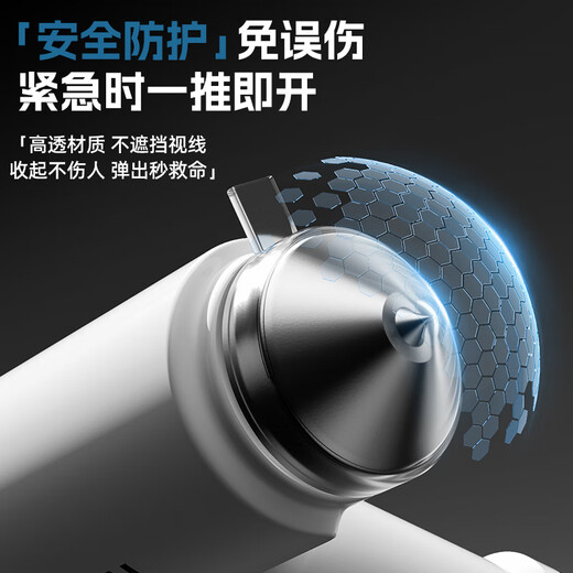 HYUNDAI car safety hammer with light, heavy-duty four-in-one multi-functional self-rescue emergency vehicle-mounted window-breaking escape hammer