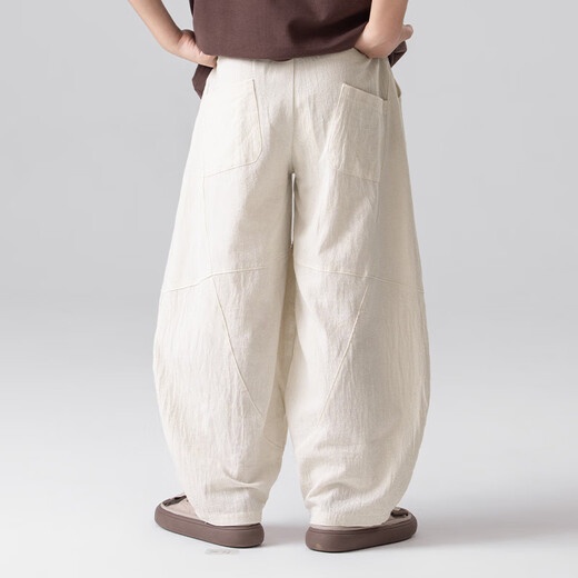 Pantalones a prueba de mosquitos de McTicco Boys Pantalones de algodón para niños grandes 2025 Nuevos pantalones rectos de las piernas anchas pantalones delgados para niños del delgado 15273 Color de albaricoque [tela de algodón puro] 170 170 cm