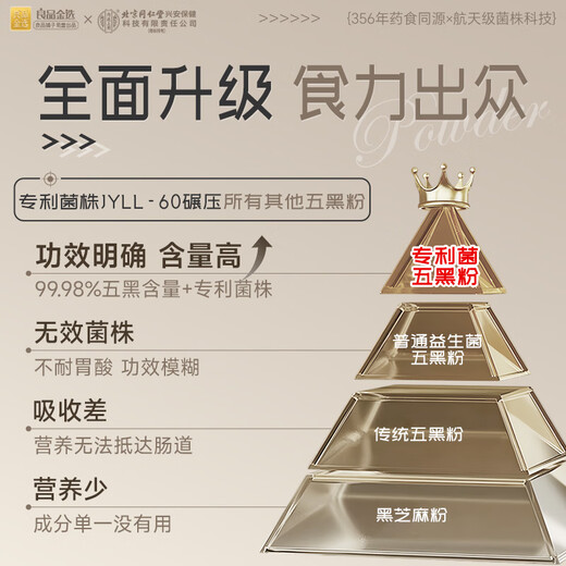 良品铺子黑芝麻五黑粉黑芝麻糊黑豆黑米黑枸杞桑葚即食营养代餐营养品7瓶