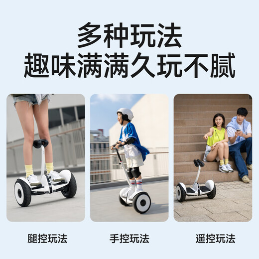 N ° 9 MINI N ° 9 Balance Balance, Xiaoji Mini enfants Cool Gift Electric Vehicle No.9 Somatic Smart Riding Driver Adult Extra Long Range No.9 Balance Bike White [85 kg Chargement]