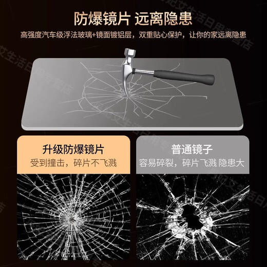 OQB德国高端轻奢风网红全身镜子感落地镜家用壁挂式穿衣镜化妆卧室试 40*150秋叶金高清 可壁挂 可落地