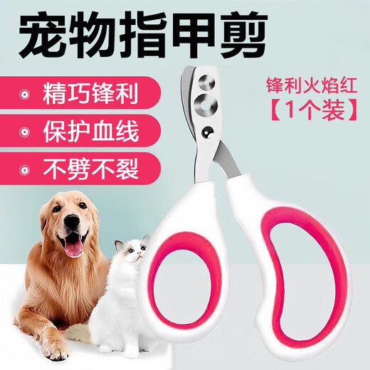 Xincong Cat Nail Clippers Special Dog Nail Clipper Artifact Cat Paw Pet Nail Scissors Double Hole Red 1 Pack Does Not Cut Blood Lines