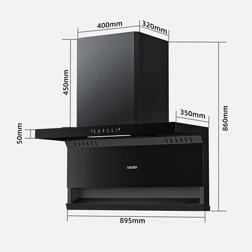 Haier Smart Home Range Motorhaube für Haushaltsoberflächen-Bahn-Fünf-Saugende 23 Kubikwürfel Große Saughilfe 7-förmiger selbstverpackter intelligenter Kontrollsaugen und Abgasofen Set Smart Home Leader Serie PL9721Q [hauptsächlich gefördert einzeln