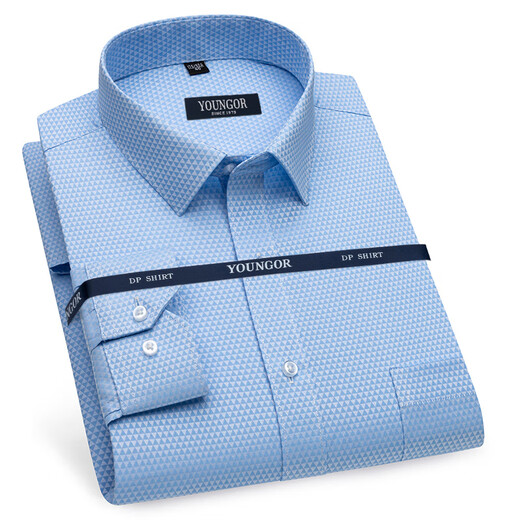 汉麻世家（HANP）雅戈尓长袖衬衫2025新款男士高棉免烫尔商务正装休闲上衣宽松衬衣 6636 M 38 建议115-120斤