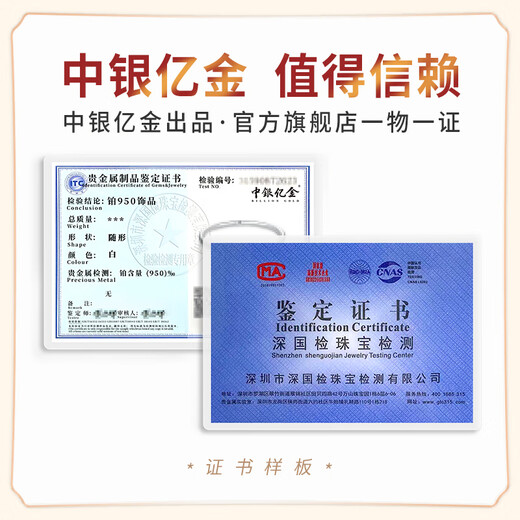 Bank of China Yijin PT950 Safe Lock Fortune Bell Platinum Pendant Women's Necklace Platinum Jewelry Birthday and Valentine's Day Gift for Girlfriend Fortune Lock Bag Bell Pendant Free 925 Silver Chain Approximately 7.5g