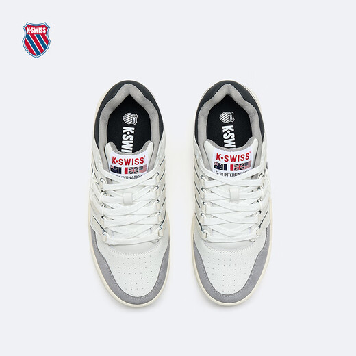 KSWISS [same style for the show] Sports shoes for men and women's shoes retro leather casual low-top shoes Si-18 slam shoes 8381 9275-114 white/blue/red/gray men and women's same style 39 women's size is small, recommended to take one size