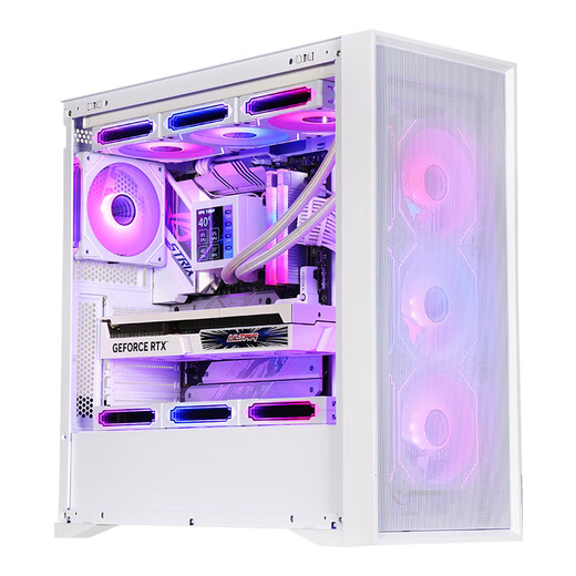 SAMA Suzaku 5 Air weißer Desktop-Computer ATX-Kühlgehäuse, Mesh-Lufteinlass an der Vorderseite/12 Lüfterpositionen/360 Wasserkühlungspositionen/430-mm-Grafikkarte/Typ-C-reserviertes Loch