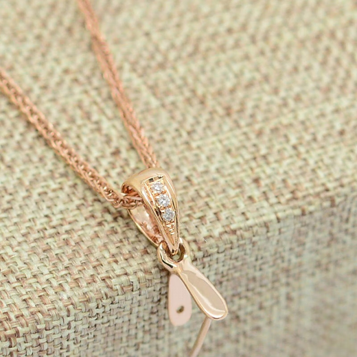 Pool example 18K gold buckle head simple stone inlaid melon seed buckle jade pendant pendant pendant buckle emerald rose gold jade clip buckle 18K gold