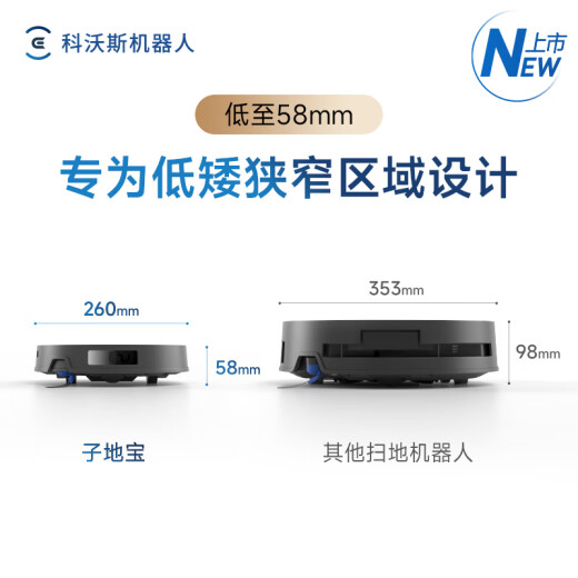 
Ecovacs Zidibao Zima Child and Mother Cooperative Anti-winding Fully Automatic Sweeping Robot [Adapted to X8X9T80 Series Products]