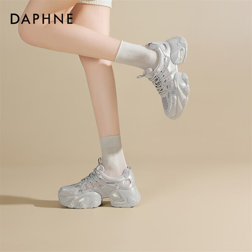 Daphne Mesh Schuhe für Frauen im Sommer atmungsaktiven Papa Schuhen lässig vielseitige Sport im Freien im Freien 2025 neuer Stil Pink 37 (235 mm) Standardcode